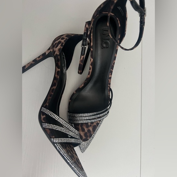 INC International Concepts Shoes - New INC International Concepts Women's Leopard Print Heels Rhinestone size10